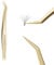 NAGARAKU Pince Cils Greffage Pince à Épiler Précision à Pointe Professionnelle Or Acier Inoxydable Légère Curved Volume Lash Tweezer pour Cils En Éventail Et Cils Individuels (Golden Feather N-03-2)