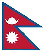 stormflag Nepal-Flaggen, 90 x 150 cm, Polyester-Pongee, 90 g, doppelt genäht