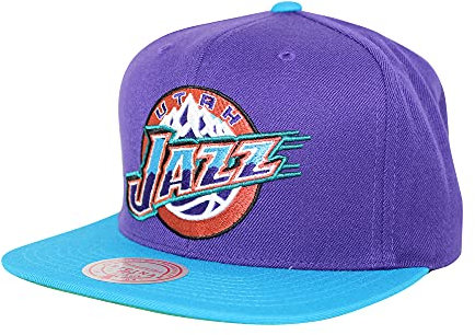 Mitchell & Ness Wool 2 Tone Snapback Cap Utah Jazz Purple/Blue