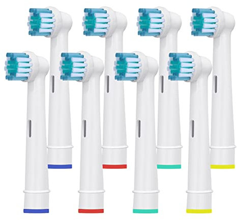 Brossettes de Rechange - Têtes de Brosse à Dents de Rechange Compatibles avec Brossette Oral B Brosse a Dent Electrique Vitality 100, Pro, Genius X, Kids - De HSYTEK (8)
