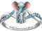 Bemvp Elefant Ring Glück Mutter Und Kind Elefant Ring Für Frauen Damen Romantische Schmuck Geschenk