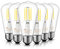 MASTERY MART E27 Vintage Light Bulbs, Non-Dimmable, 5000K Daylight White, 6.5W 60W Equivalent, Glass ST64 Filament LED Bulb, Edison Screw Cap, 800 Lumens, Pack of 6