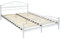 TecTake® Cadre de lit avec sommier en Bois 140x200 cm Cadre en Acier laqué époxy Lit Double 2 Personnes Adulte, ado ou Enfant Chambre Adulte Moderne Meuble Chambre pour Matelas 140x200