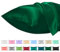 Lirex Satin Kissenbezug, 2er Pack Weiche Volltonfarbe Mikrofaser Seide Kissenbezug, Umschlag Verschluss Knitterfrei Verblassen Beständig Atmungsaktiv (Grün, 40 x 80 cm)