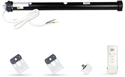 zemismart Zigbee Motorized Roller Blinds,Tubular Shutter Motor/Remote Control APP Tuya SmartLife Echo Voice Zigbee Hub Need (40mm round)