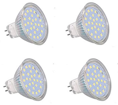 HEZHU MR16 LED 4 Leuchtmittel 5W Einbauspots Lampe Glas 220V 12V GU5.3