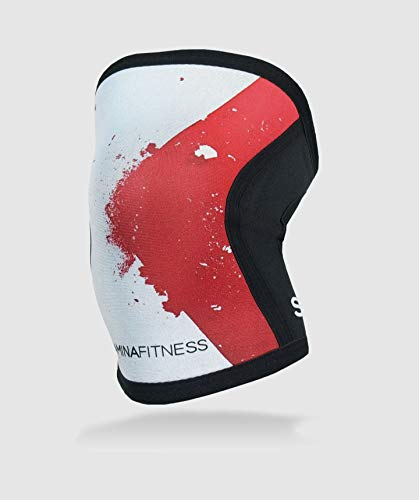 STAMINA FITNESS, Ginocchiere 5mm Unisex Adulto, Wihte Blood, XXS