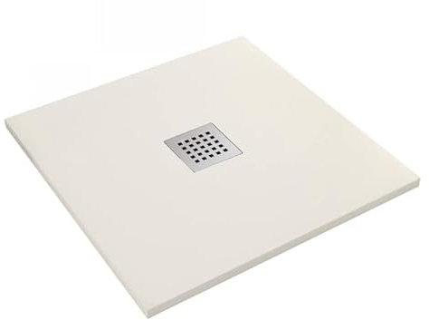 IMPERIAL BAGNO - Duschtasse aus Marmorharz Chic Creme mit zentralem Loch - 75 x 110 cm (90 x 170 cm)