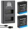 2X Blumax Akku kompatibel mit Panasonic DMW-BLG10 E [ 1000mAh ] + Slim Dual Charger DMW-BLG10E / DMW-BLE9 E für Lumix DMC-GF6 GX7 III DC-TZ202 G110W