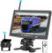Wireless Rear View Camera and 7 Inch HD Monitor Kit, Hodozzy Car Reversing Camera Wireless Vehicles Parking Assist System, Night Vision Waterproof Ca-mera for Trailer, Bus, Truck, Motorhome, 12V-36V