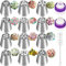 12PCS Large Russian Piping Nozzles Set Flowers Frosting Nozzles, Stainless Steel Russian Icing Nozzle Kit, Cupcake Frosting Tips with Couplers for DIY Baking, Cake Decorating