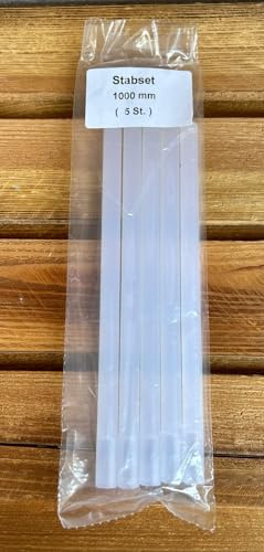 Nesbel - Spüren Sie die Reinheit? Raffrollo Beschwerungsstab Set Kunststoff Zubehör Ersatzteil transparent, Stabset Raffrollo:1000 mm (5 Stangen)