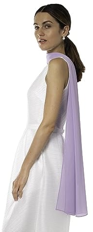 ClearLake Chiffon Schal Damen Stola Umschlagtuch für Abendkleid Cocktailkleid 70x180, flieder