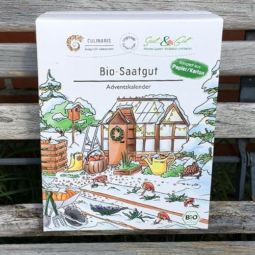 CU-66234 | Saatgut Adventskalender | 24 Würfel mit regionalen Raritäten von Gemüse-Saatgut