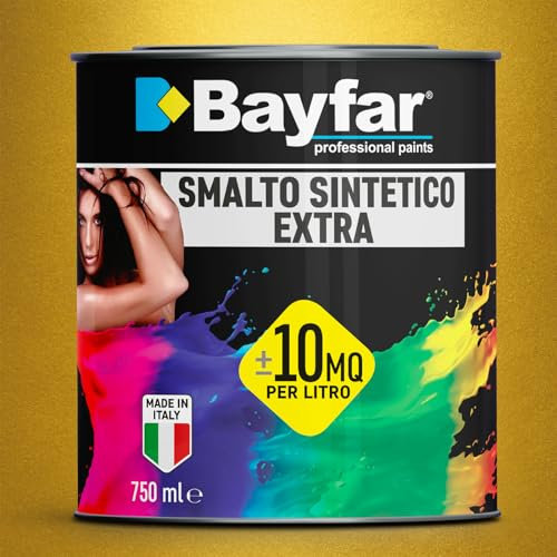 Bayfar Vernice ORO per legno, ferro e muro effetto metallico – 750 ML