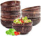 Originalidad Juego de 12 cuencos de cáscara de coco, cuenco de coco pulido, juego de cuencos de madera para ensalada de acai, pulidos con aceite de coco, hechos a mano, naturales