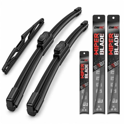 OMAC Scheibenwischer Komplettset für Fiat Doblo 2010-2021 3 Stück | Flachbalken & Heckwischer, Streifenfrei & Leise