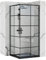 Rea CONCEPT NERO Box Doccia 90X90x190 cm Vetro di sicurezza temperato trasparente 5mm (Nero) Senza piatto doccia