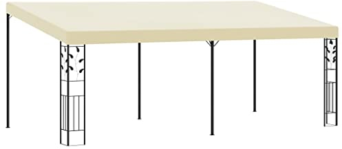 Willood Wand-Pavillon 6x3x2,5 m Cremeweiß Anbaupavillon Sonnenschutz Pergola Gartenpavillon Terrassendach Überdachung Gartenzelt Partyzelt