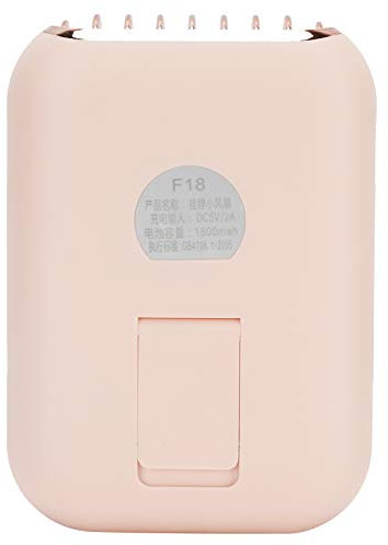 Mwrode Portable Neck Fan 3in 1 Mini Hanging Desktop Handheld Fan Personal Bladeless Fan USB Charging for Home Outdoor Travel Home Office(pink)