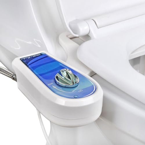 Bidet per WC Universale Non Elettrico Ugello Telescopico Pressione d'Acqua Regolabile per La Pulizia dei Glutei Facile Installazione