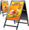 WIIGO A2 A-Board Pavement Sign - Double Side Display Poster Board Aluminum Frame Sign Board for Outdoor Advertising Display Stand, Black