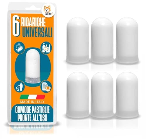 Akitaink Cartucce Anticalcare Universali per Caldaia – Ricarica con Polifosfati Concentrati, Lunga Durata – Lavatrice, Lavastoviglie ed Elettrodomestici – Confezione da 6