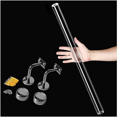 1 m, 2 m, 3 m, 4 m, 5 m, 6 m, transparenter Acryl-Handlauf für Treppen – rutschfeste transparente Innen-Treppenhandläufe für Zuhause, Kindergarten, Korridor, Geländer, Dachboden, Treppenhandlauf,