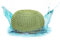 ELYFLAIR® Premium Sitzpouf wasserdicht Ø 55cm oder 45cm - Pouf für Outdoor und Indoor - Sitzhocker in Grobstrick-Optik für Garten, Terrasse, Pool - 100% recycelter Kunststoff (Apfelgrün, Ø55cm)