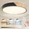 Glamexx24 Holz LED Deckenleuchte Deckenlampe Flach Rund Holz Lampe Ø50cm 3000-6000K 50W 4000LM dimmbar mit Fernbedienung modern schlicht für Schlafzimmer Wohnzimmer, Küche, Esszimmer