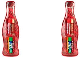Lip Smacker Coca-Cola Vintage Tin Collection, Gift Set of 6 Lip Balms with Authentic Coca-Cola Flavors in the Iconic Vintage Coca-Cola Bottle, Gift Packaging for Children (Pack of 2)