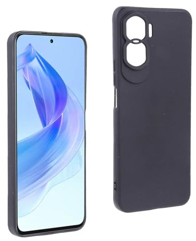 REY Funda Carcasa para Honor 90 Lite 5G, Anti-Deslizante Negra, Elegante y Ligera, TPU Flexible Premium