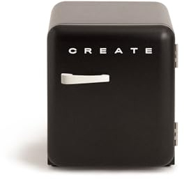 CREATE / RETRO FRIDGE 50 OFF WHITE/Frigorífico negro maneta blanco roto / 85W. minibar. un estante. diseño retro. 50 cm. dos repisas. capacidad de 48L. bajo consumo. 50x44x49.8 cm