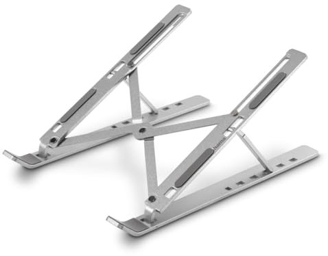 Hama Laptopständer 15.6 Aluminium, Ergonomisch, Faltbar mit Neigungswinkel, Stabil und rutschfest, Ideal für Büro