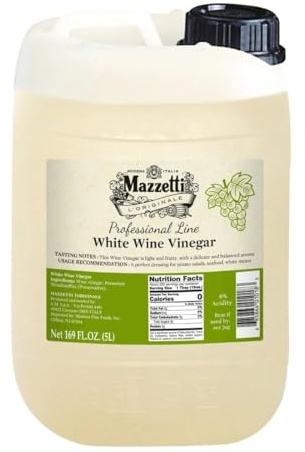Acetum White Wine Vinegar, 5Ltr (SINGLE) | Single bottle supplied — ideal for high-volume commercial catering kitchens requiring bulk ingredient storage.