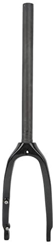 EVTSCAN Carbon Fiber Mountain Bike Fork Lightweight Folding Bike Fork 16in 305 Flat Disc C Brake Straight Tube Quick Release 3K Glossy