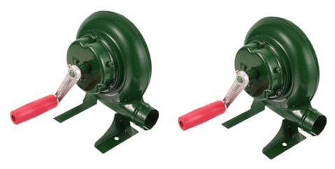 ibasenice 2 Stück Kleines Gebläse Handbuch Holzkohlegrill Mini Grillzubehör Camping Holzkohle Im Freien Luftgebläse Tragbares Feuerlöschgerät Handgrillventilator Utility-gebläse Eisen
