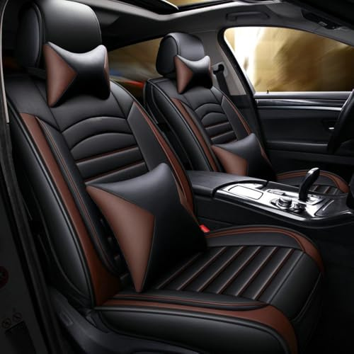 JoyRozTek Autositzbezüge Für Ford Ranger 2003-2027 | PU Leder Komplettset Auto-Schonbezüge, Airbag-freundlich, Autositzbezug Set& Kopfstützenbezügen