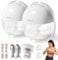 NCVI Tire Lait Electrique Main Libre, Tire-Lait 4 Modes Et 9 Niveaux, Faible Bruit, 21/24 Mm, Lot De 2, Blanc