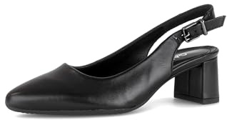 Gabor Damen Slingpumps, Frauen Pumps,gesund,elastisch,gepolstert,polsterung,feminin,Wide-fit,h-Weite,Leder-Sohle,Cherry,schwarz,37.5 EU / 4.5 UK