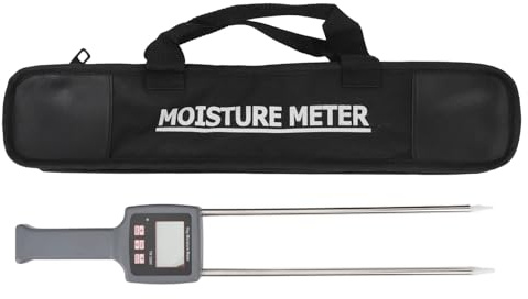 NOENNULL Portable Moisture Meter, Professional, Prevent Spoilage, Precise Moisture Tester for Grain, Straw, Forage, Grass, Alfalfa, Leymus