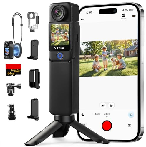 SJCAM C300 Vlog Combo (64GB),4K/30FPS Vlog Kamera mit 7 Std. Akkulaufzeit