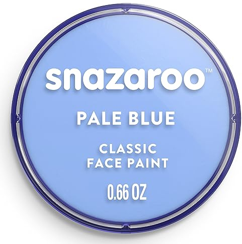 Snazaroo Classic Face and Body Paint for Kids and Adults, Pale Blue Colour, Water Based, Easily Washable, Non-Toxic, Makeup, Body Painting for Parties, for Ages 3+