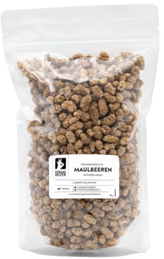 Bremer Gewürzhandel Maulbeeren getrocknet, ganz, ohne Zuckerzusatz & ungeschwefelt, 600g
