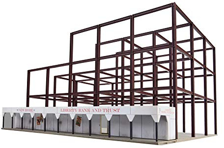Walthers Skyscraper Construction Site Kit, 8-5/8 X 10-9/16 X 5-3/4 21.9 X 26.8 X 14.6cm, Multi, (933-3761)