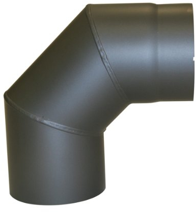 Kamino 331896 Flam Bogenknie gussgrau, Winkel von 90°, Abgasrohr aus Stahl mit hitzebeständiger Senotherm® Beschichtung, geprüft nach Norm EN 1856-2, Durchmesser: ca. 150 mm