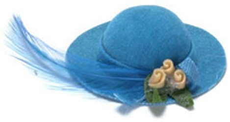 Melody Jane Puppenhaus Miniatur Millinery Zubehör Schlafzimmer Türkis Damen Hut