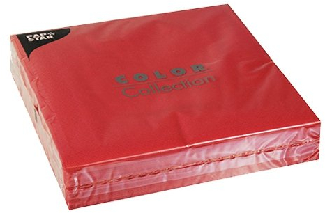 Servietten 2-lagig 40x40cm / rot / (50St) Tischdeko Hochzeit Party PapStar uni