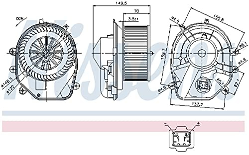 Nissens North America,Inc Blower - 87030
