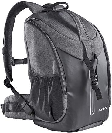 Mantona Fotorucksack Tallinn anthrazit für DSLR und Systemkamera, Kamerarucksack mit Stativhalterung und Regenschutz, Fototasche mit flexibler Innenaufteilung für Kamera, Objektive und Zubehör